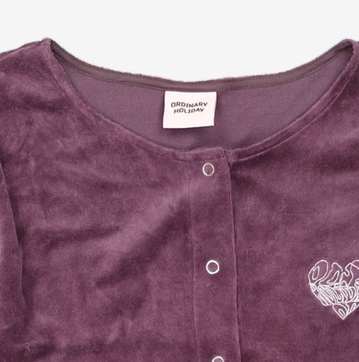 오디너리 홀리데이(ORDINARY HOLIDAY) 벨벳 미니 가디건 VELVET MINI CARDIGAN FREE
