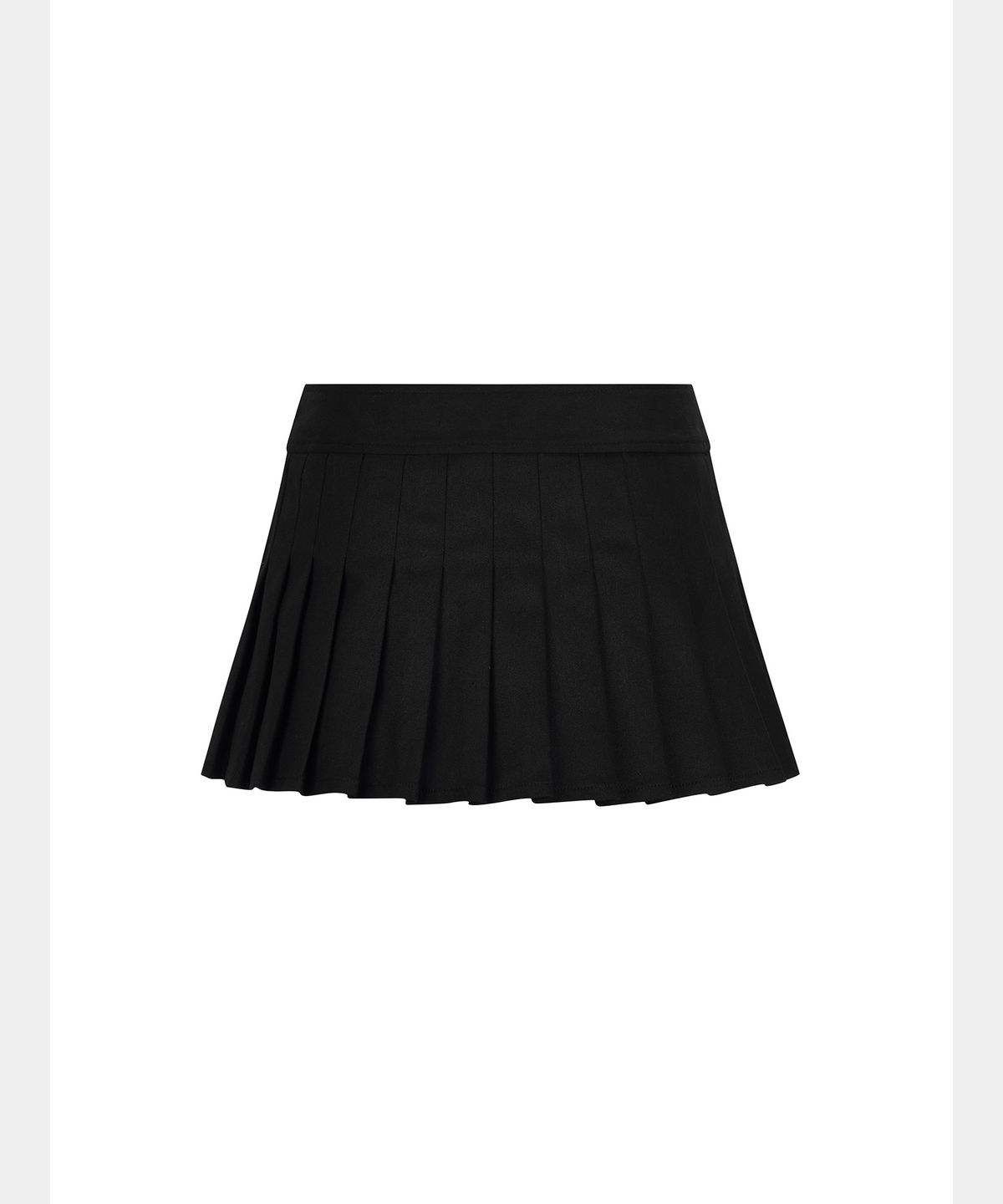 쇠아(SØAR) Wrap Pleats Lace Skirt Pants (BLACK)