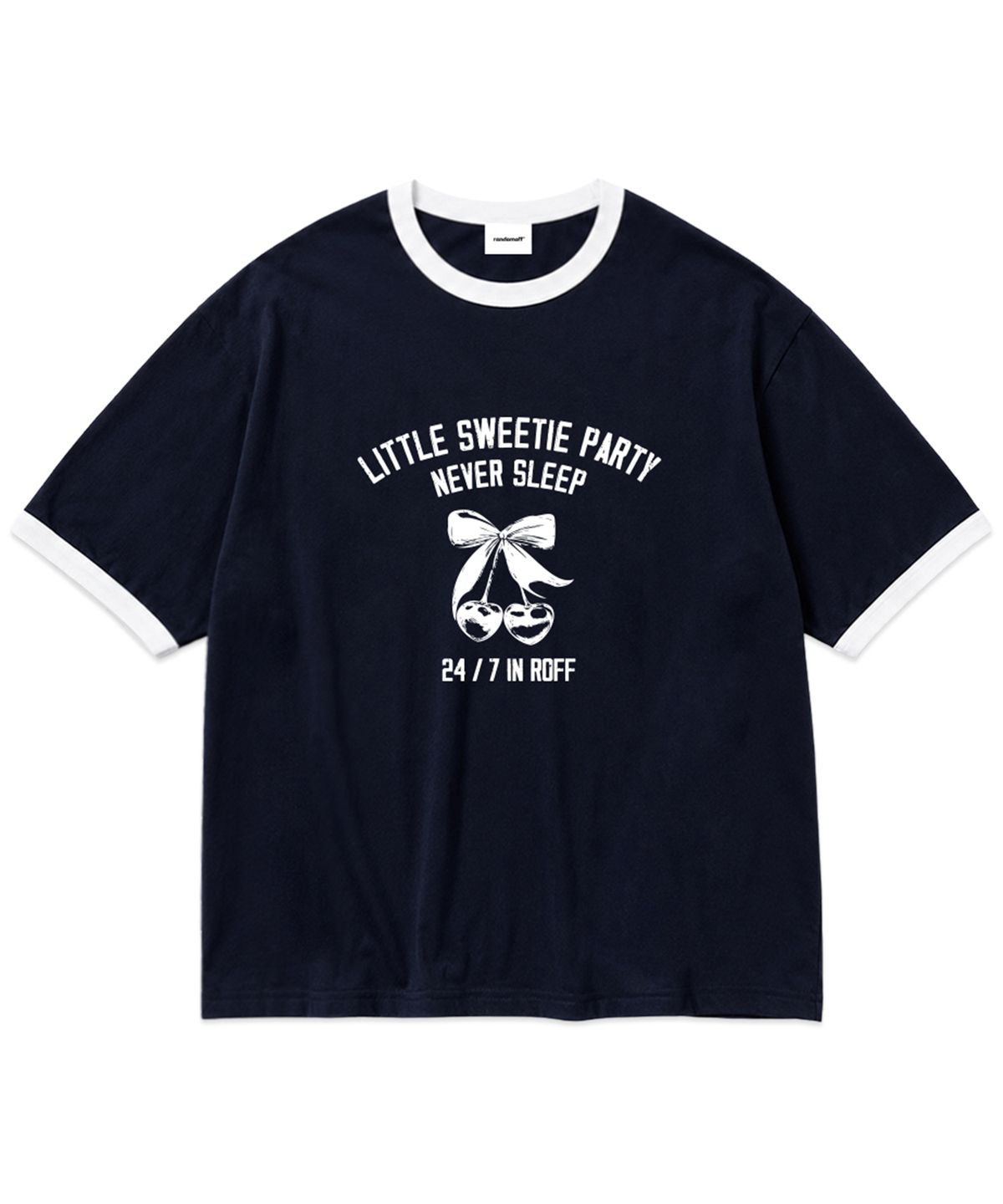 랜덤오프(RANDOMOFF) LITTLE CHERRY RINGER T-SHIRT (3color)