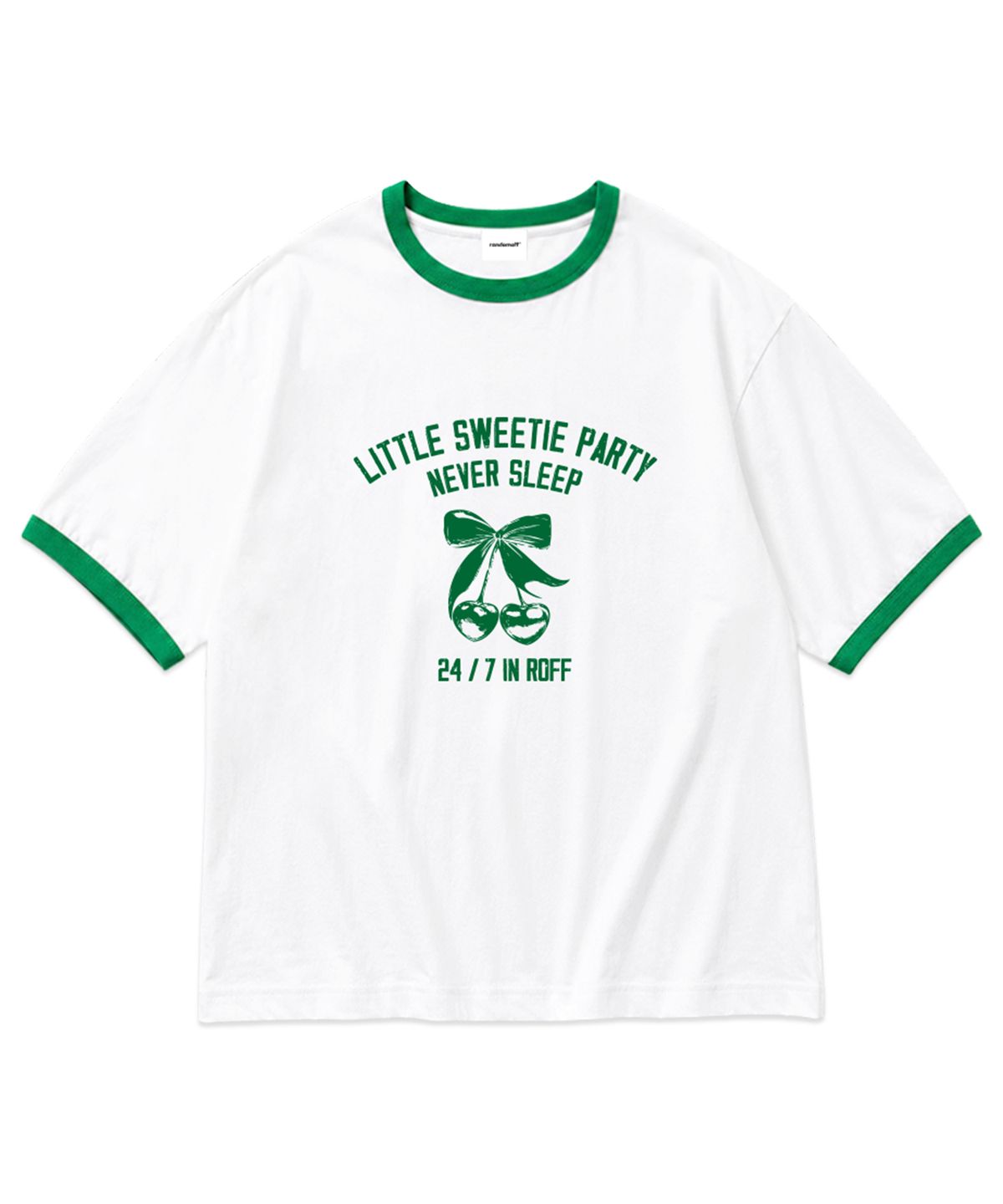 랜덤오프(RANDOMOFF) LITTLE CHERRY RINGER T-SHIRT (3color)