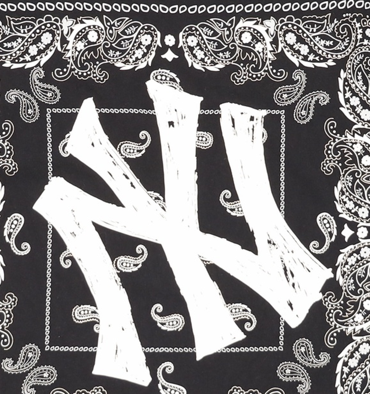 엠엘비(MLB) 페이즐리 백로고 반팔 티셔츠 NY (Black) M