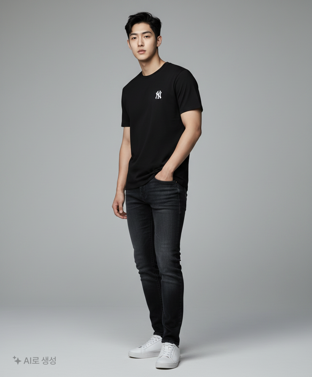 엠엘비(MLB) 페이즐리 백로고 반팔 티셔츠 NY (Black) M