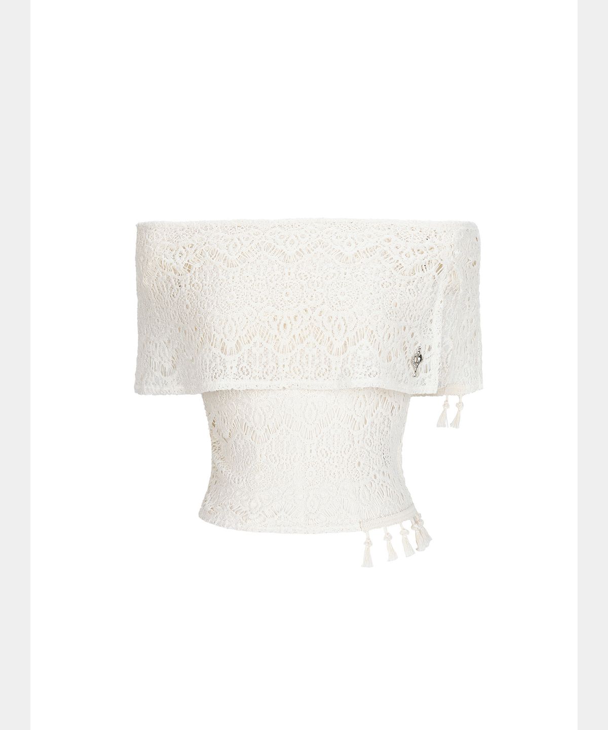쇠아(SØAR) Tassel Summer Knit Top (IVORY)