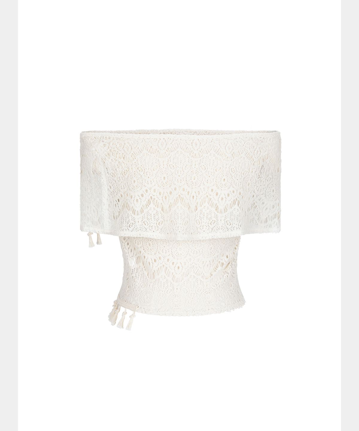 쇠아(SØAR) Tassel Summer Knit Top (IVORY)