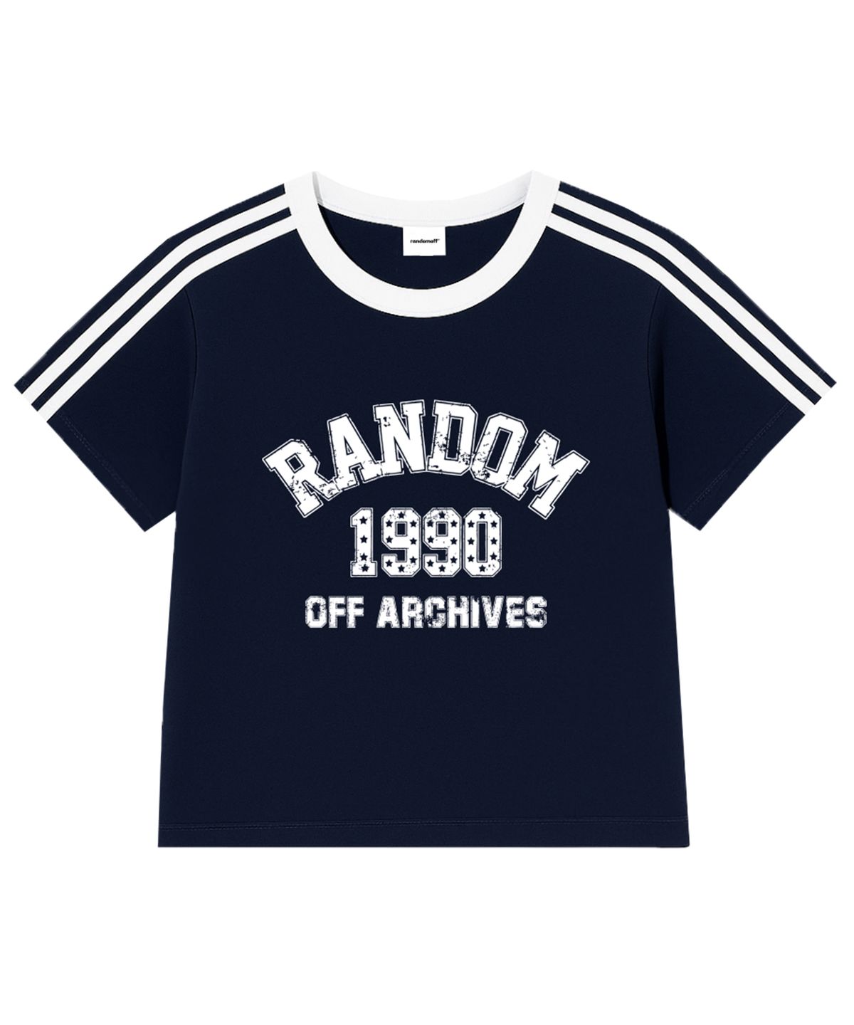 랜덤오프(RANDOMOFF) 1990 STARBURST TRACK CROP T-SHIRT (5color)