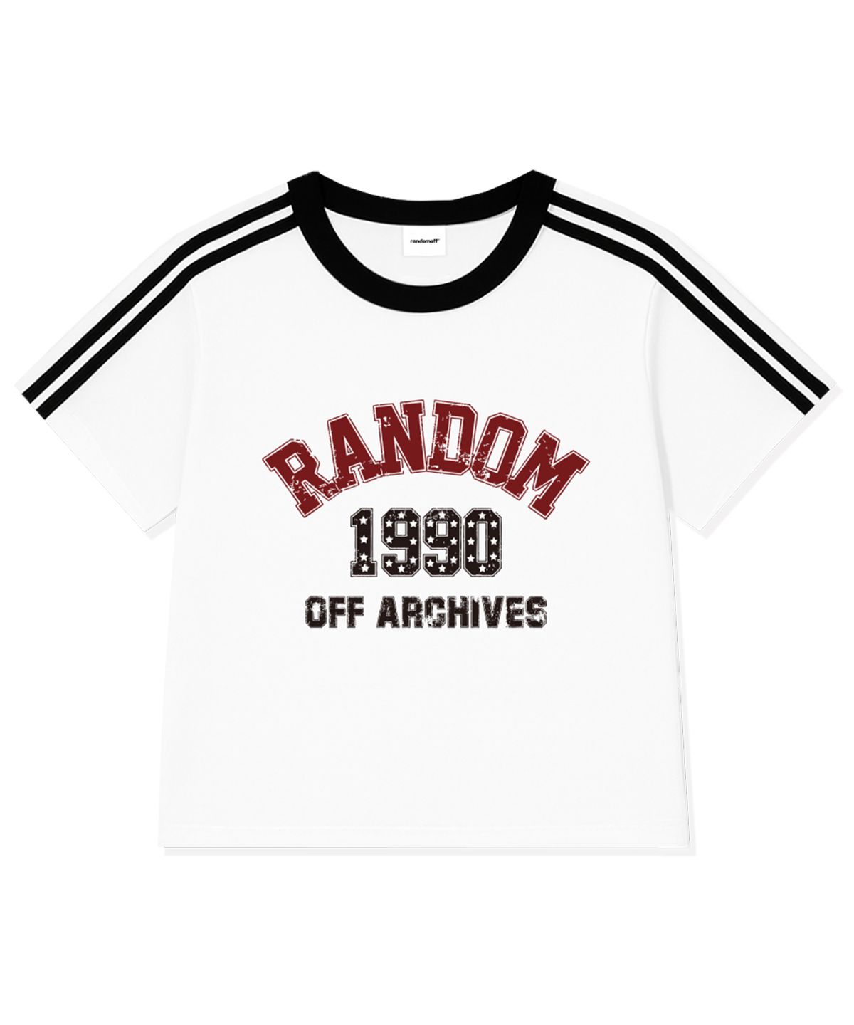 랜덤오프(RANDOMOFF) 1990 STARBURST TRACK CROP T-SHIRT (5color)
