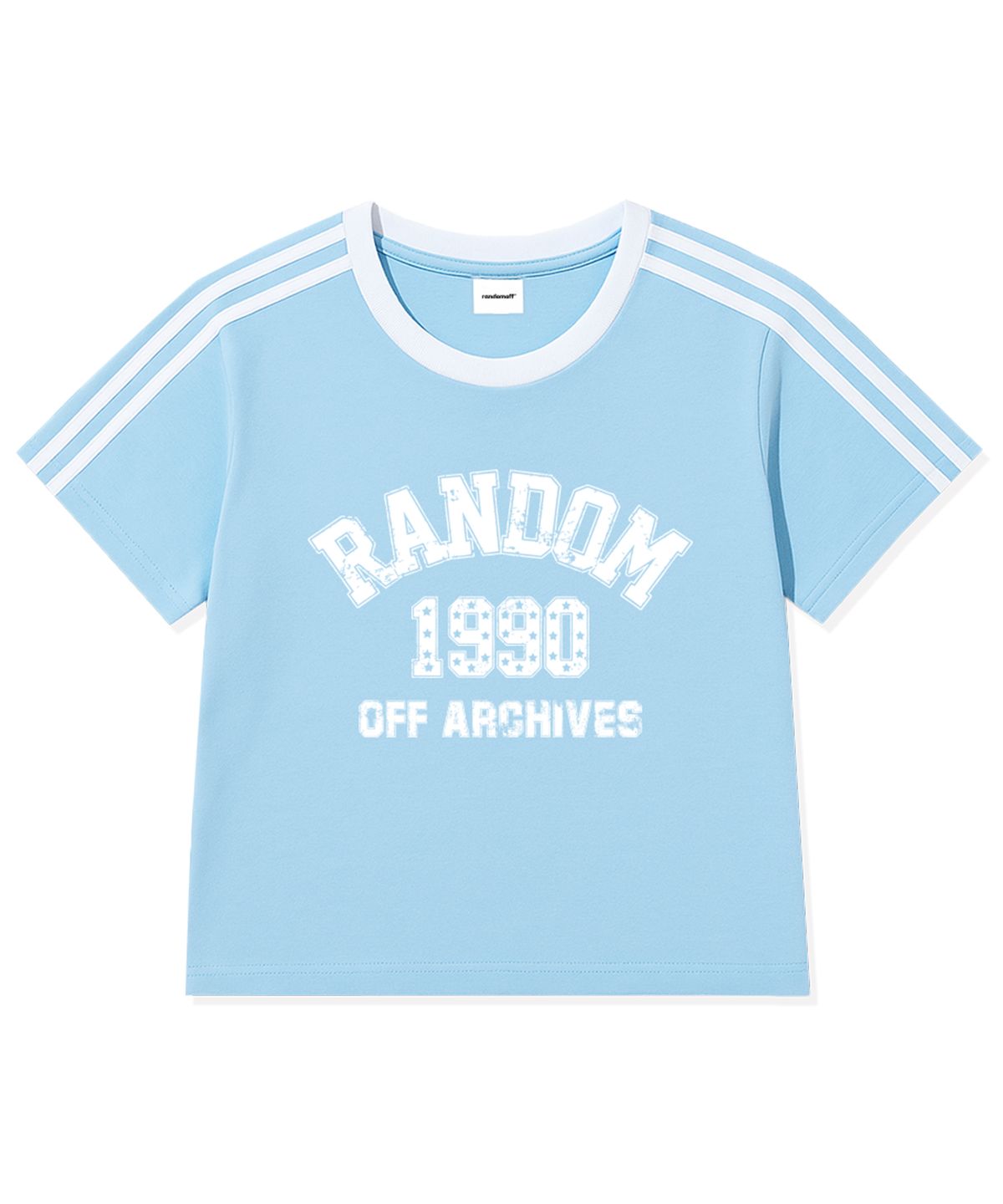 랜덤오프(RANDOMOFF) 1990 STARBURST TRACK CROP T-SHIRT (5color)