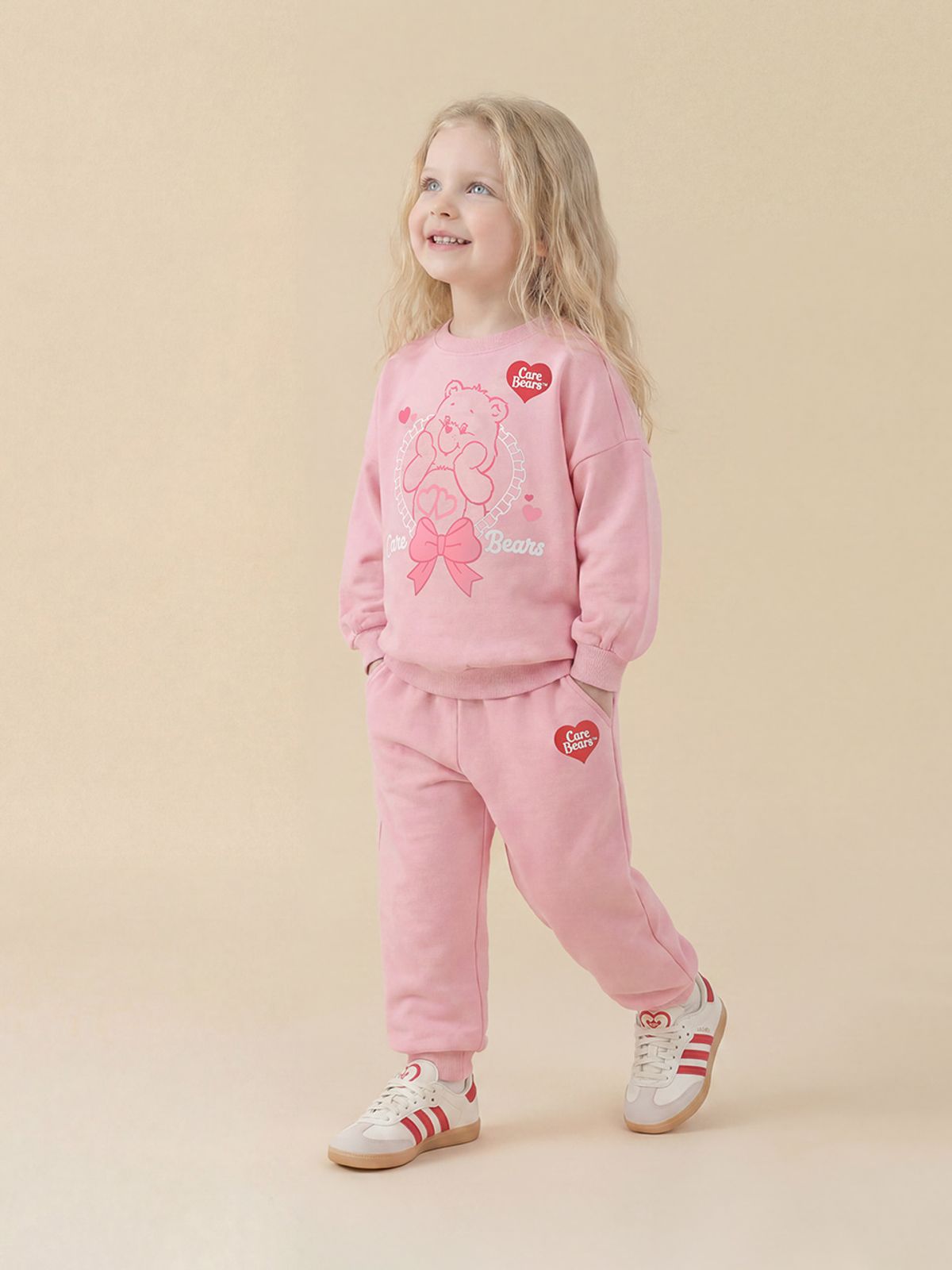 케어베어(CAREBEARS) 큐티리본포인트턱조거팬츠