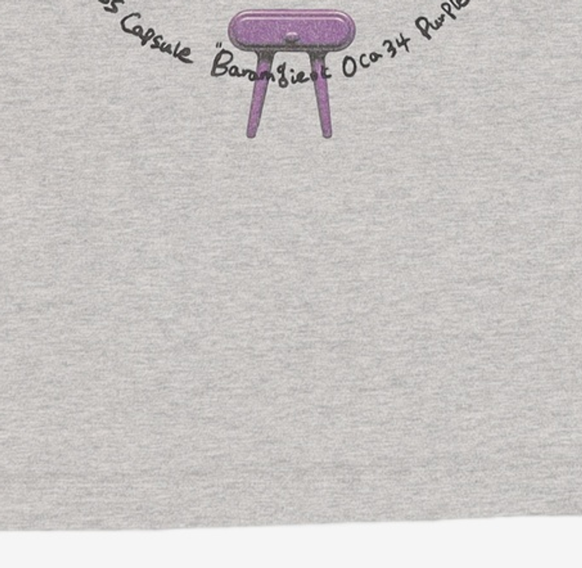 커스텀멜로우(CUSTOMELLOW) [muddycap x customellow] “baramgieok” half sleeve _CWTAM22482GYX M