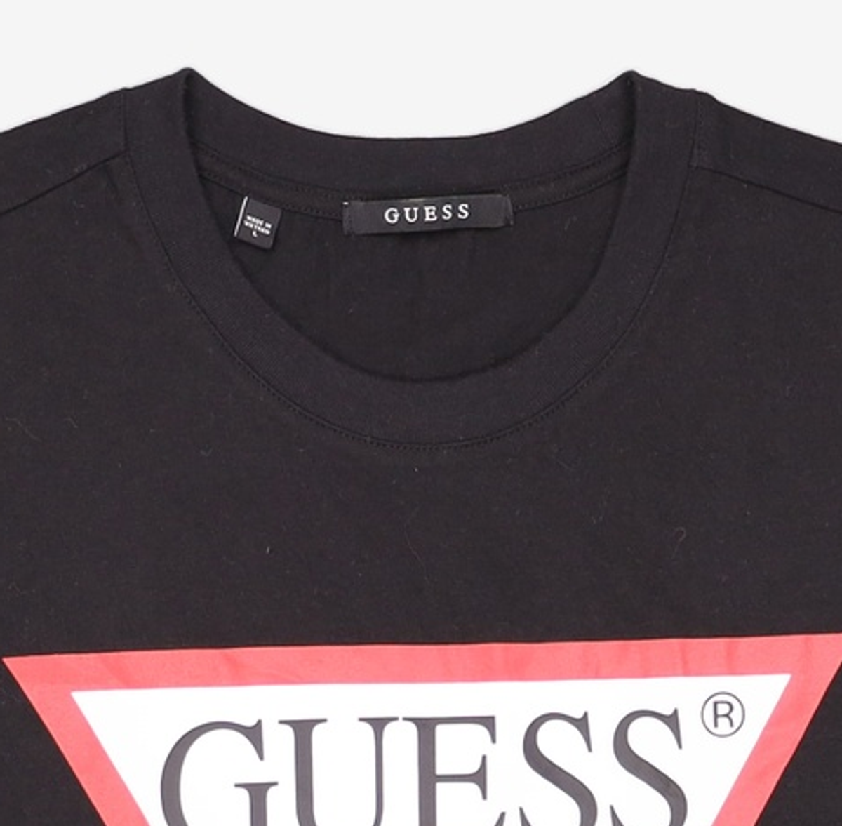 게스(GUESS) [19S/S]남녀공용 게스 빅삼각 시그니쳐 세미오버 반팔티 L