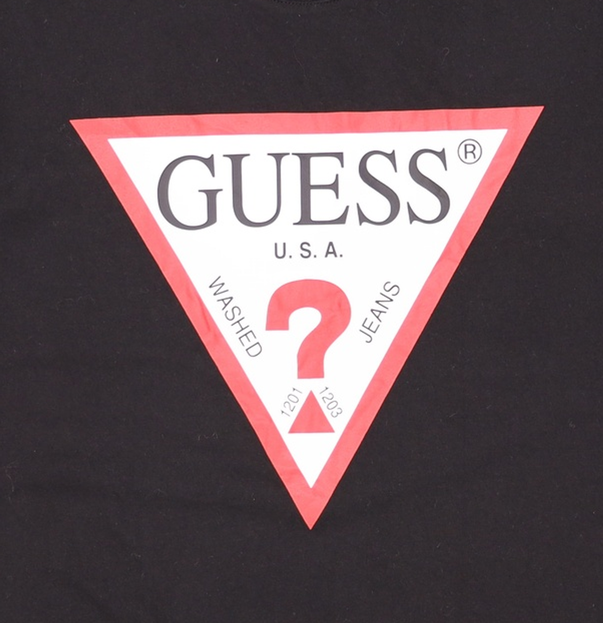게스(GUESS) [19S/S]남녀공용 게스 빅삼각 시그니쳐 세미오버 반팔티 L