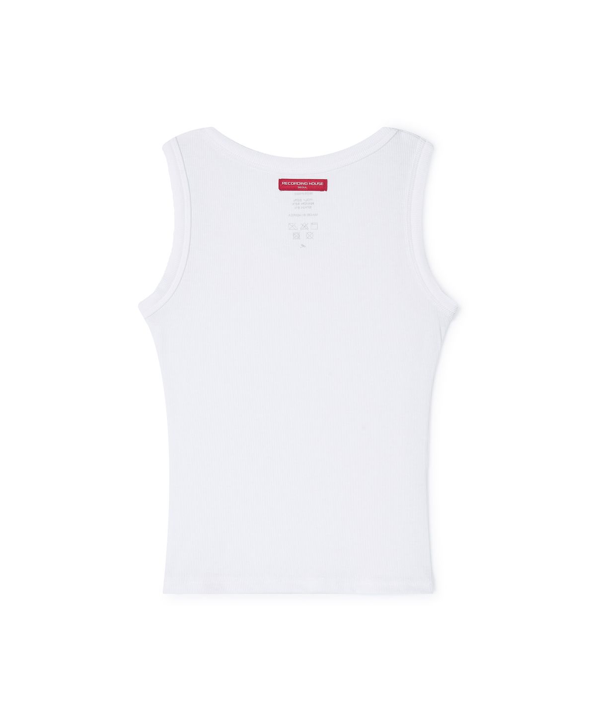 레코딩하우스(RECORDINGHOUSE) REC CUT-OFF SLEEVELESS [WHITE]
