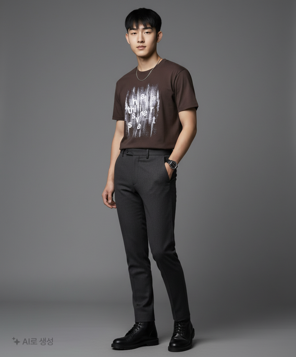 디스이즈네버댓(THISISNEVERTHAT) Brushed Paint Tee - Off Black L