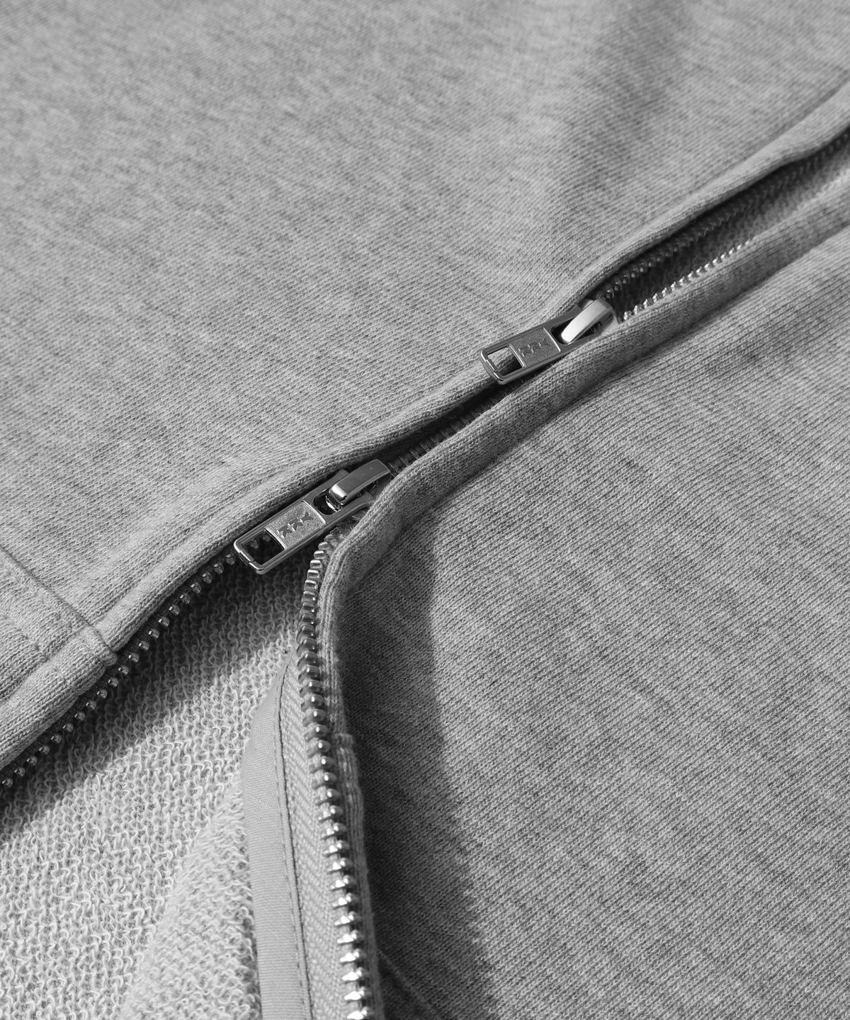 키류(KIRYU) CUT OFF HODDIE ZIP UP_MELANGE GRAY