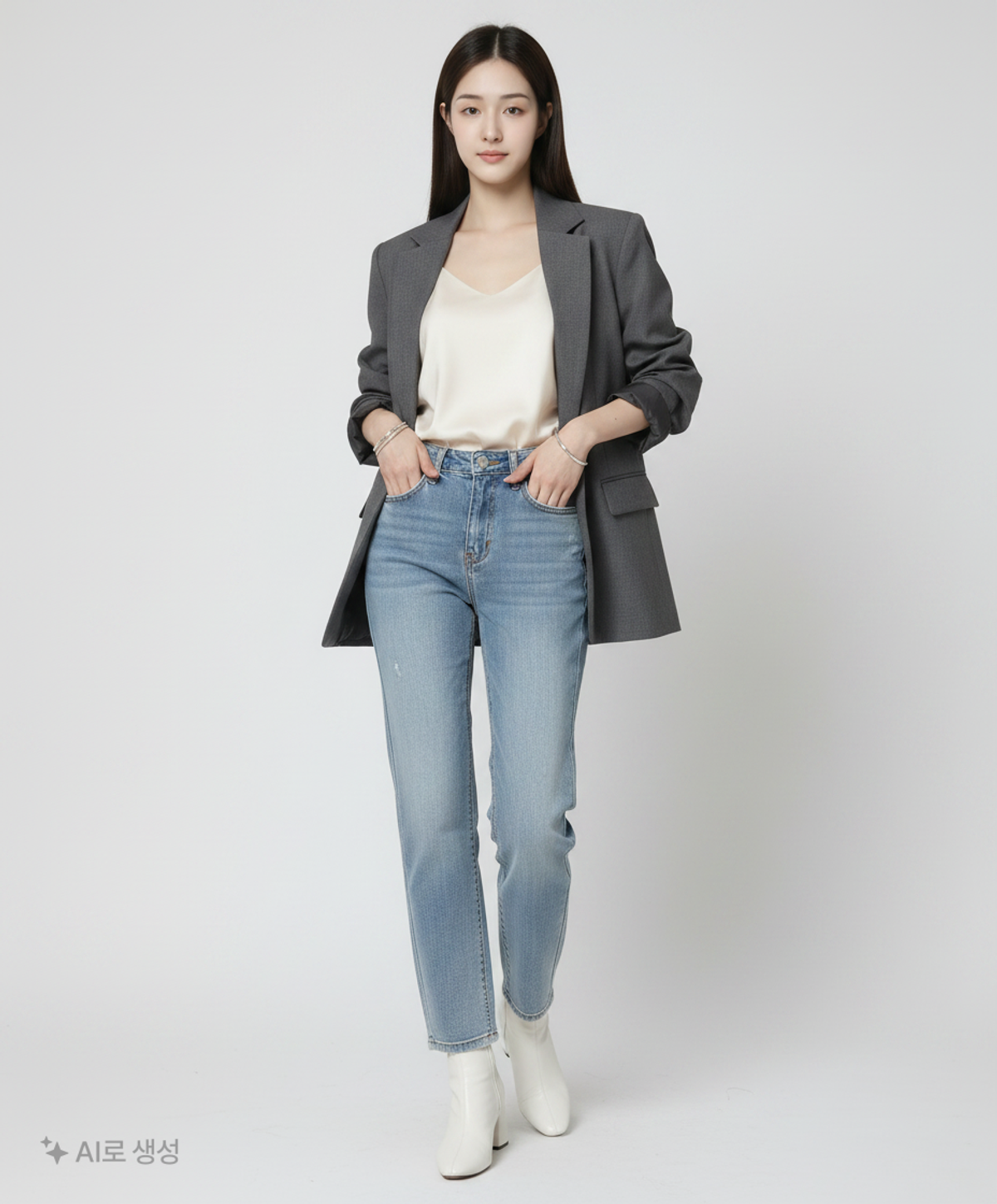 미쏘(MIXXO) 일자핏 데님 MIWTJB407J 26