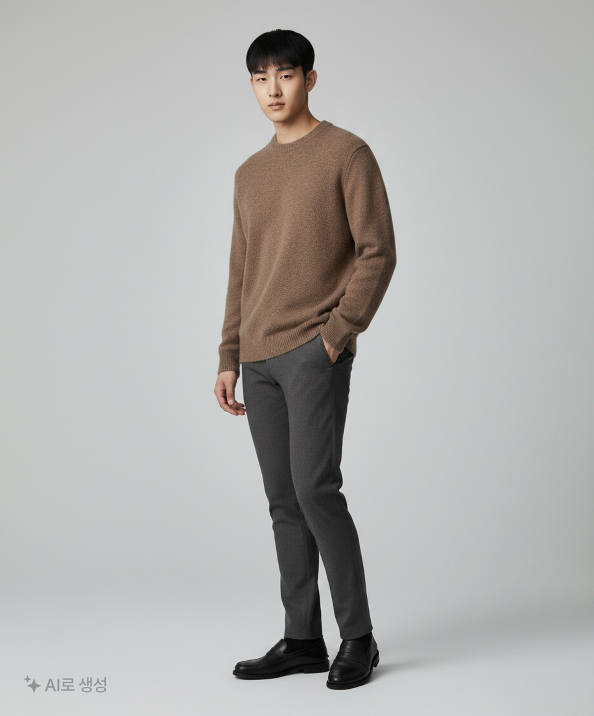 더니트컴퍼니(THEKNITCOMPANY) 베이직 울 니트 [베이지] XL