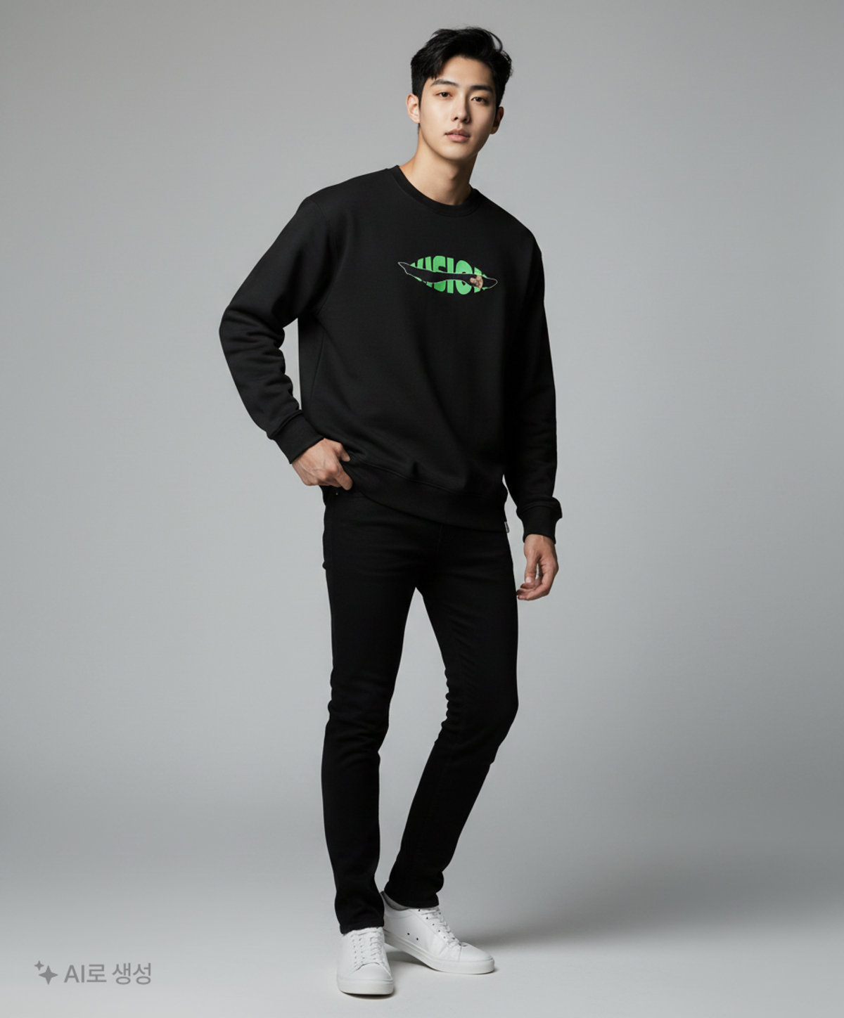 비전스트릿웨어(VISION STREETWEAR) VSW Scratch Crewneck Black XL