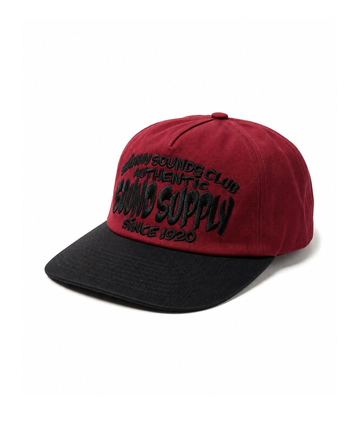 쉬미사운즈클럽(SHIMMY SOUNDS CLUB) SUPPLY 5P CAP [BURGUNDY/BLACK]