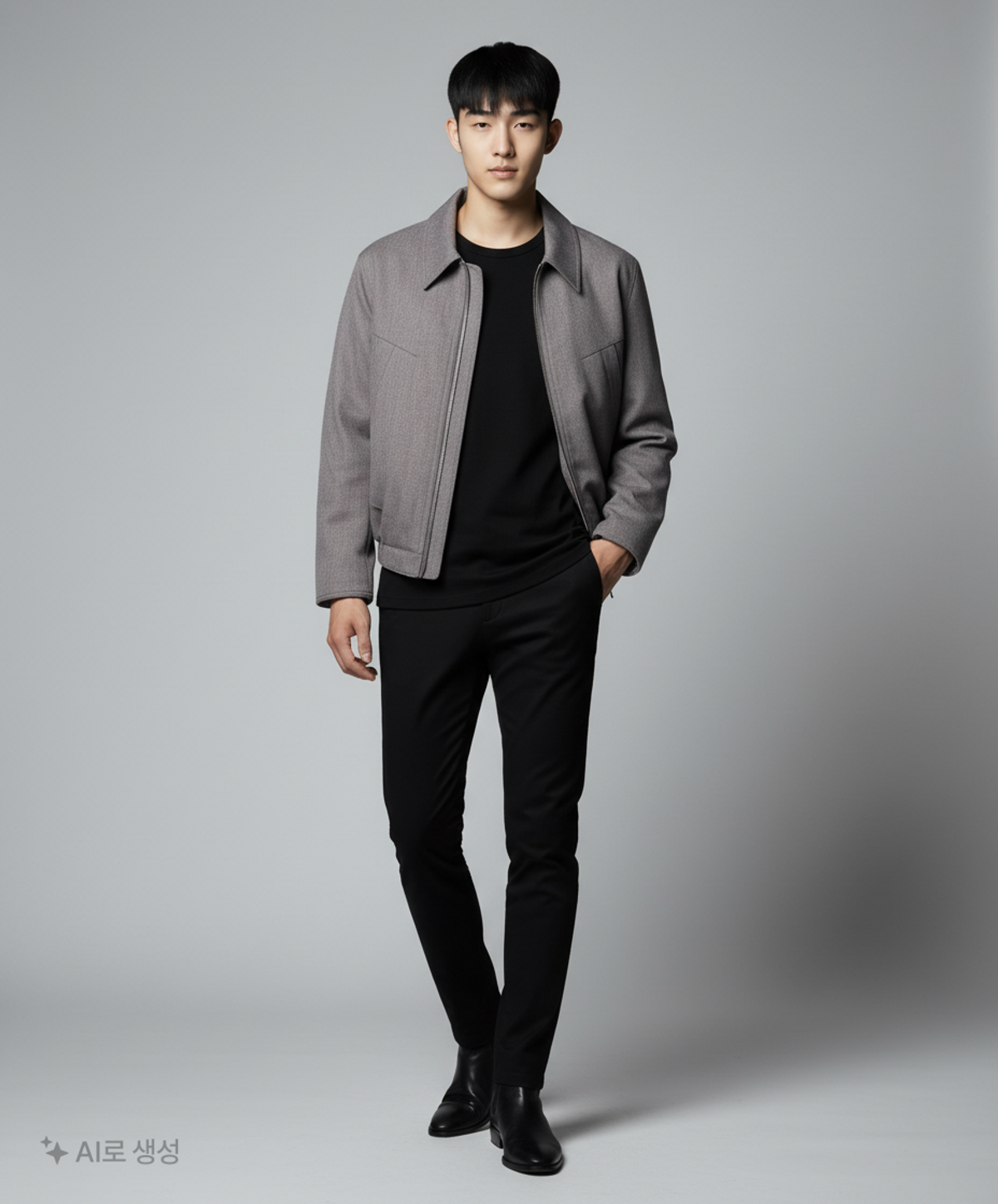인사일런스(INSILENCE) 다트 포인트 울 블루종 BRONZE BEIGE S