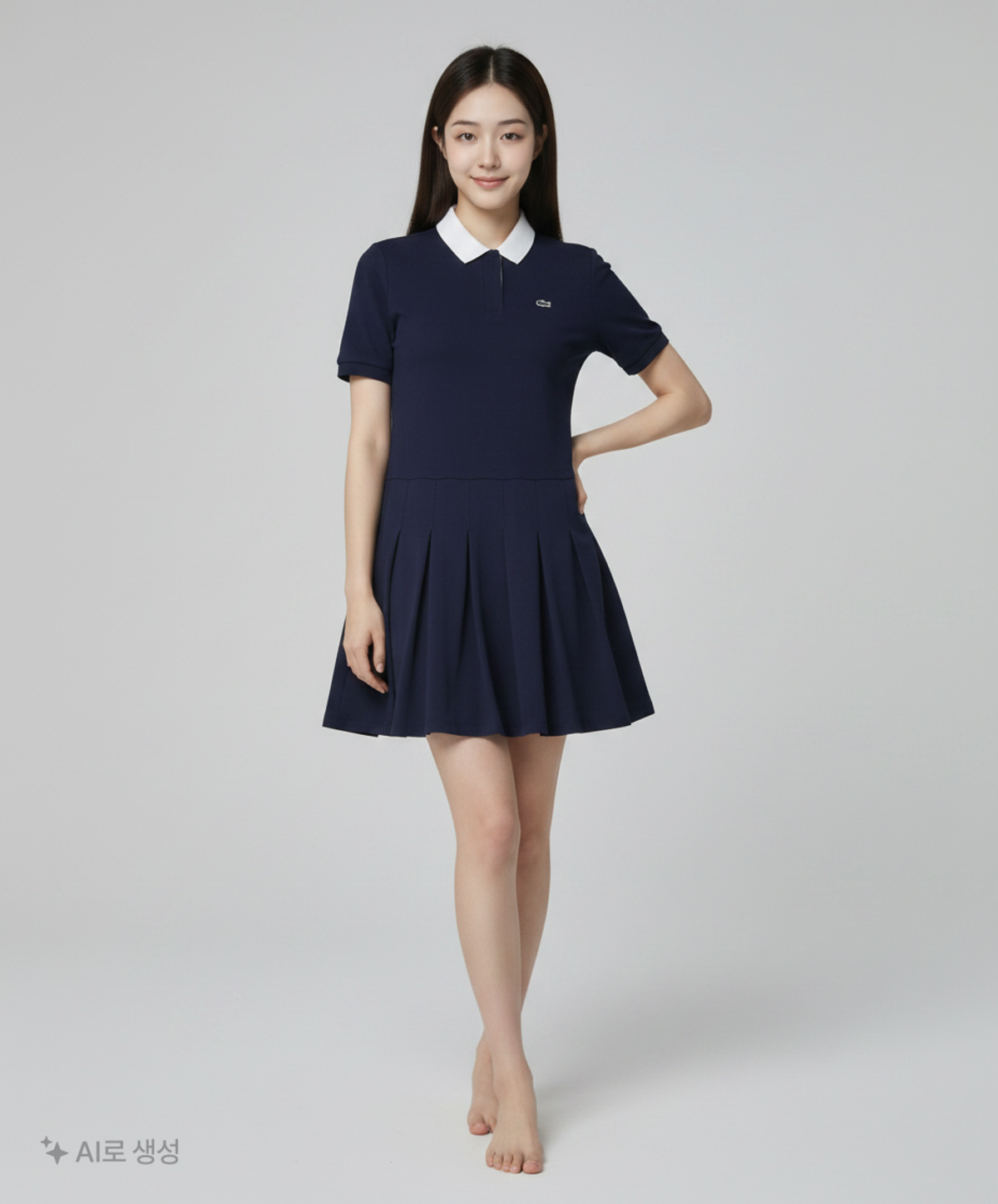 라코스테(LACOSTE) 여성 플리츠 테니스 원피스 LCST EF501E-20B166 36