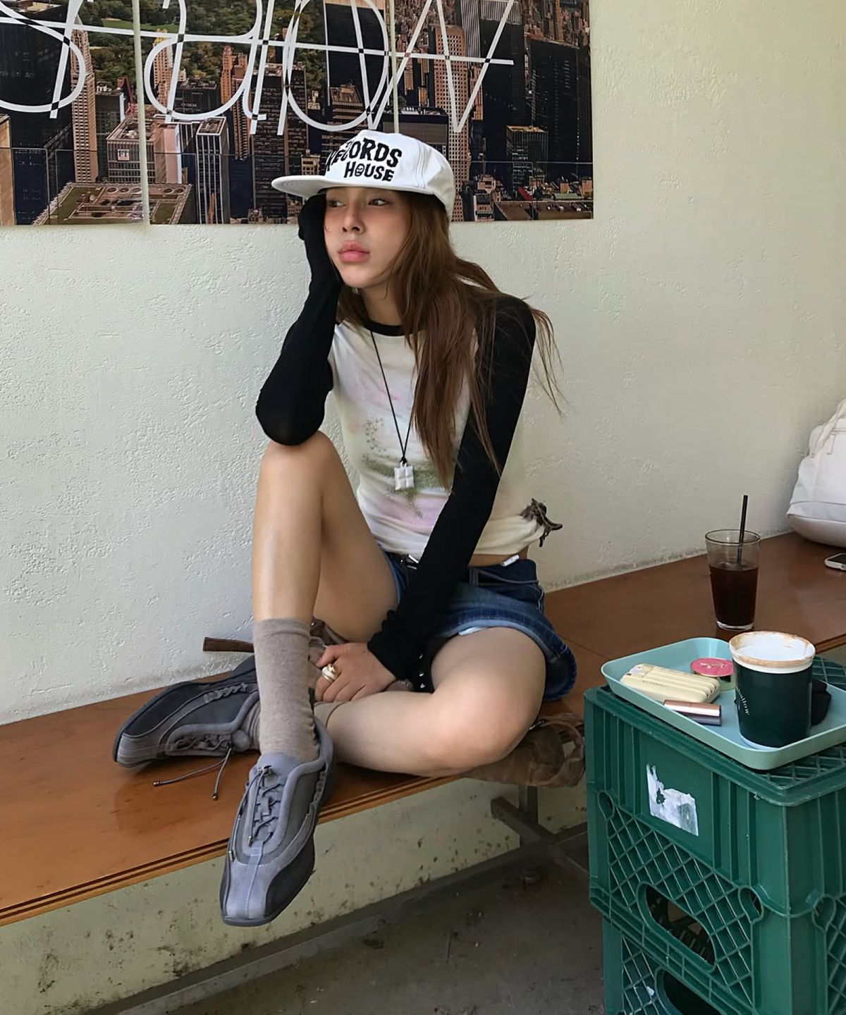 쉬미사운즈클럽(SHIMMY SOUNDS CLUB) RECORD HOUSE 5P CAP [WHITE]