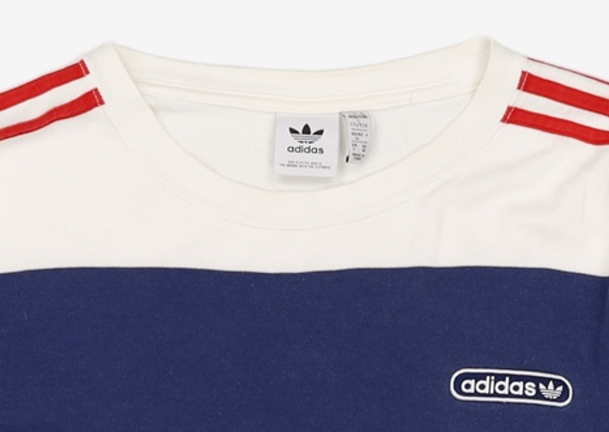 아디다스(ADIDAS) 스트라이프 긴팔 스웨트셔츠 L