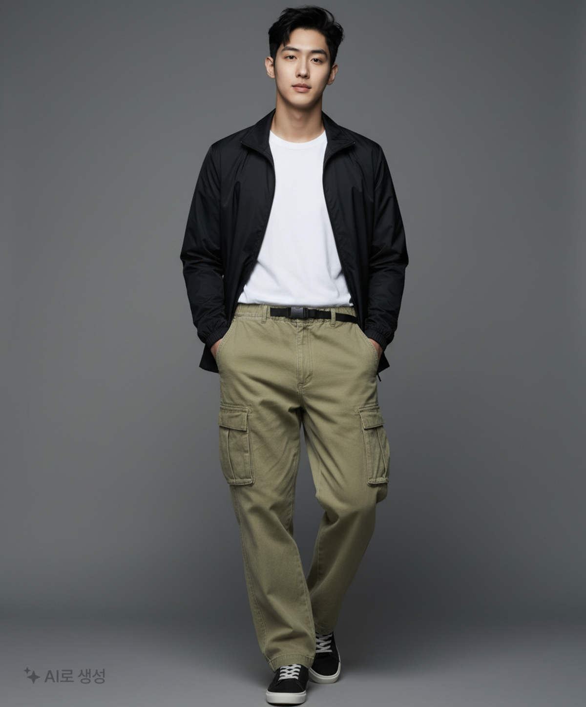 플루크(FLUKE) 스톤워시 카고 와이드 치노팬츠 FPT107 / 2color XL