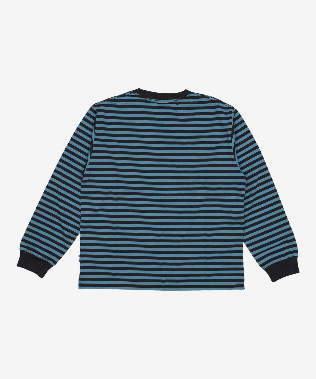 예일(YALE) EMBROIDERY UNIVERSITY DAN STRIPE LS BLACK / BLUE 2