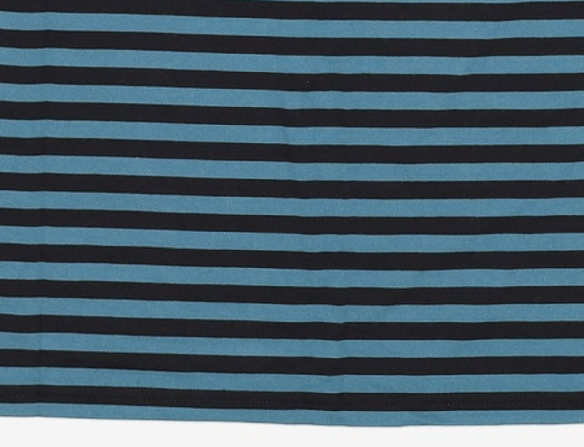 예일(YALE) EMBROIDERY UNIVERSITY DAN STRIPE LS BLACK / BLUE 2