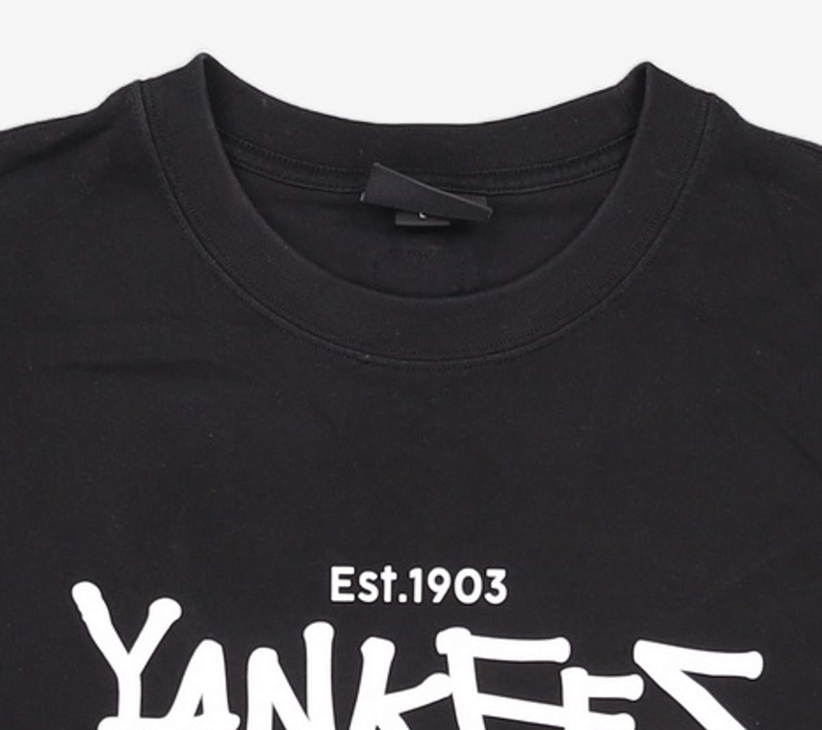 엠엘비(MLB) 베이직 레터링 오버핏 반팔 티셔츠 NY (Black) L