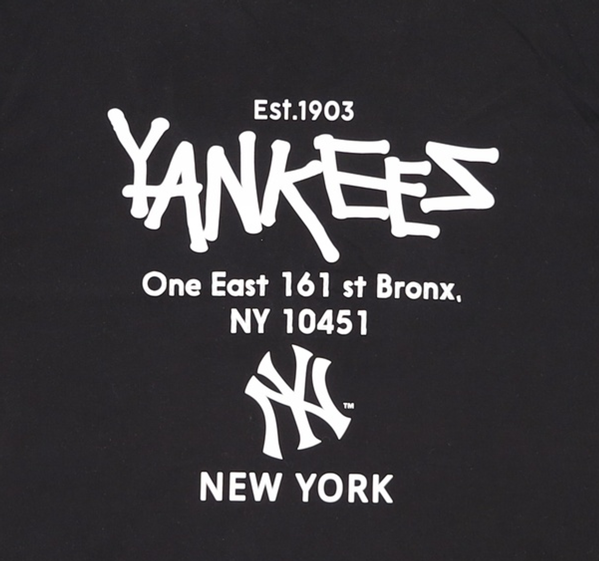 엠엘비(MLB) 베이직 레터링 오버핏 반팔 티셔츠 NY (Black) L