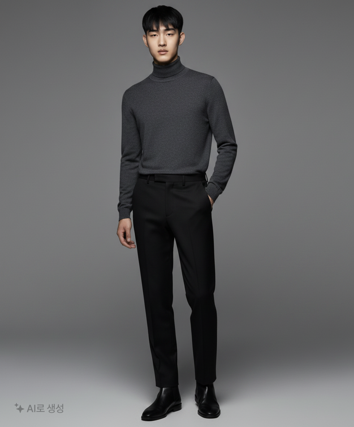 가먼트레이블(GARMENT LABLE) Hidden Banding Slacks - Black M