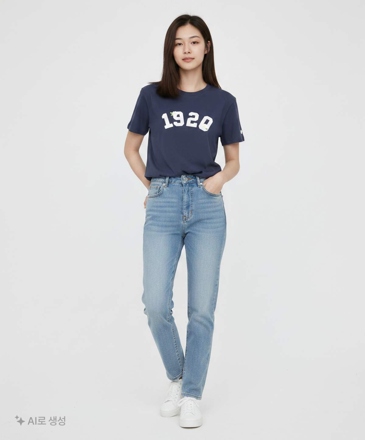 후아유(WHO.A.U) 플라워 패치 반팔티 WHRAB2332F M