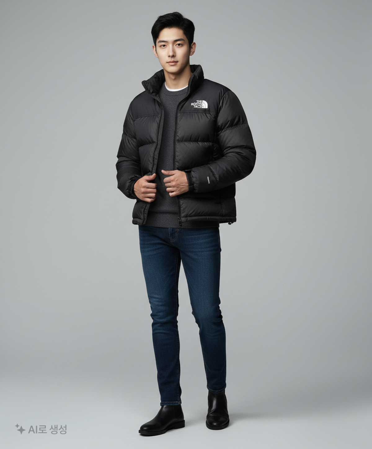 노스페이스(THE NORTH FACE) 하프 패딩/하프 헤비 아우터 90