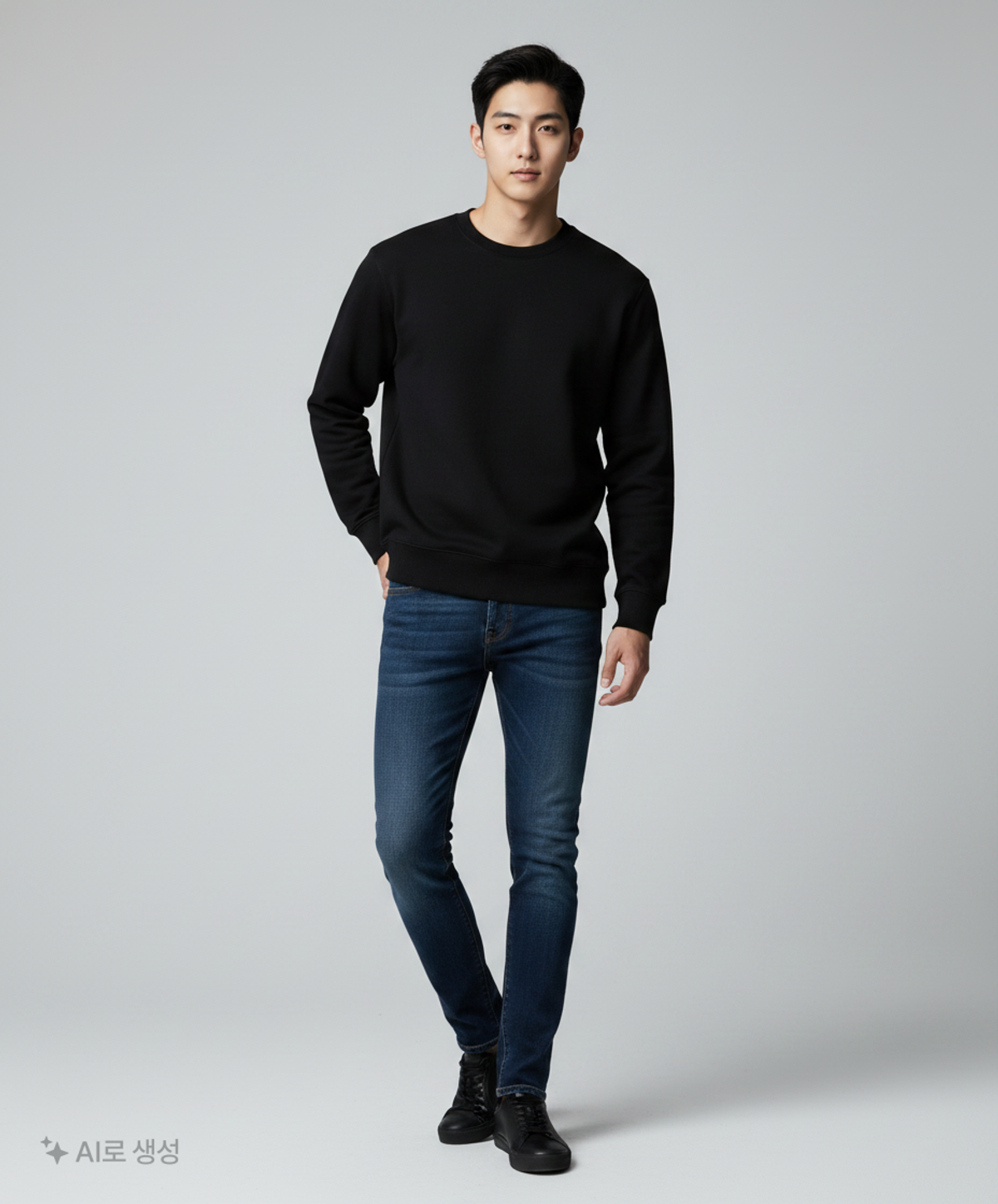 무신사 스탠다드(MUSINSA STANDARD) 스웨트셔츠 [블랙] XXXL