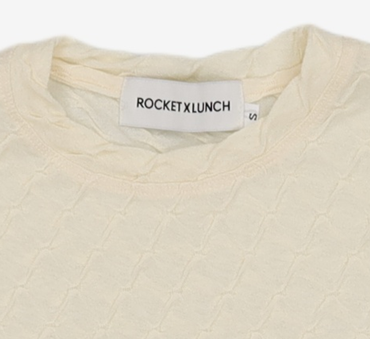 더 로켓(THE ROCKET) R TEXTURE T-SHIRT_CREAM S