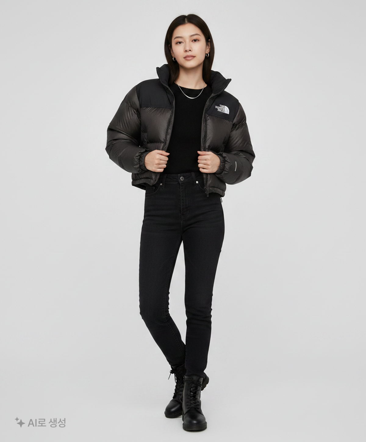 노스페이스(THE NORTH FACE) 숏 패딩/숏 헤비 아우터 M
