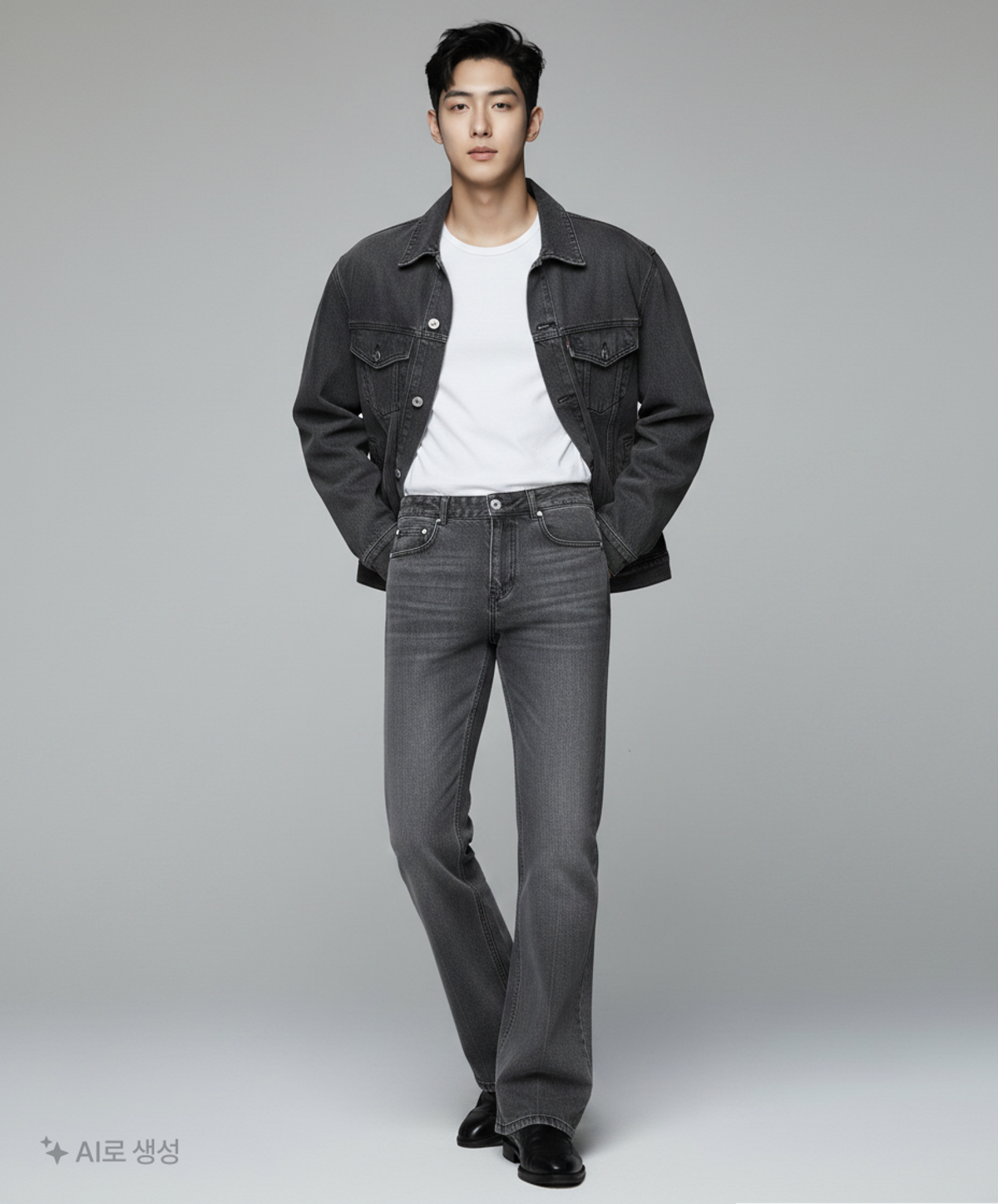데케트(DECET) Loose Flared Jeans DCPT066Black 30