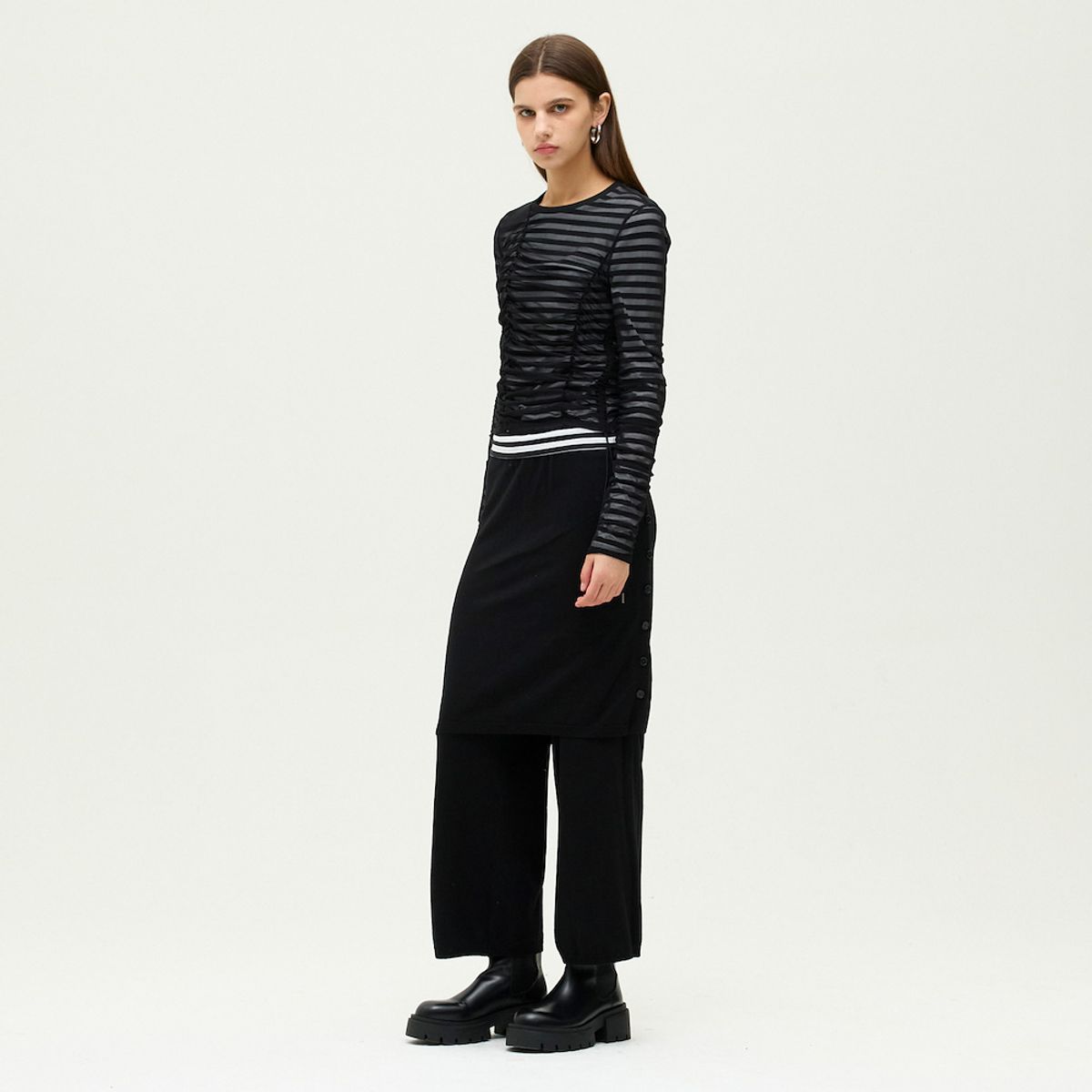 이비엠(EBM) 레이어드 스커트&팬츠 EMQ1KPT200