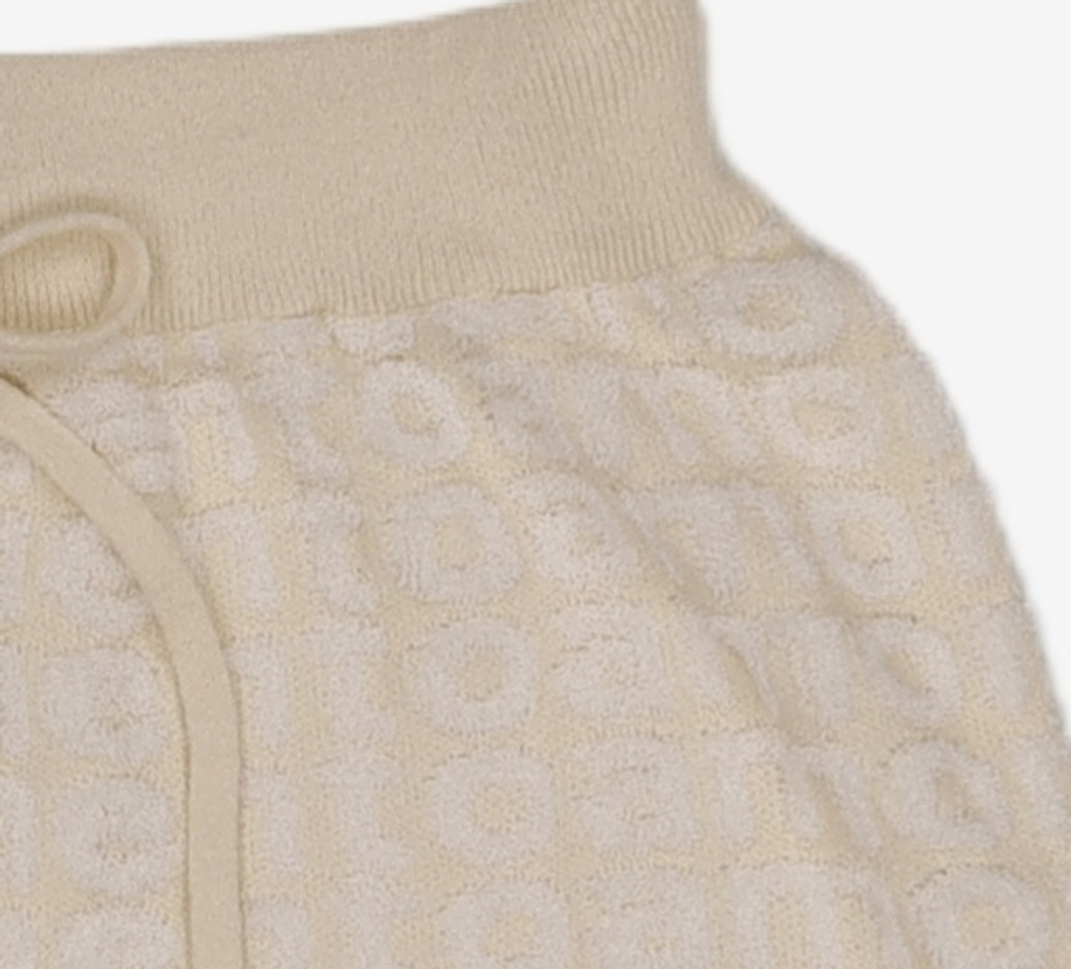 아모멘토(AMOMENTO) BOUCLE LOGO SHORTS_CREAM 0
