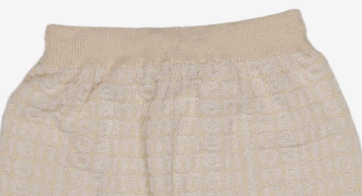 아모멘토(AMOMENTO) BOUCLE LOGO SHORTS_CREAM 0