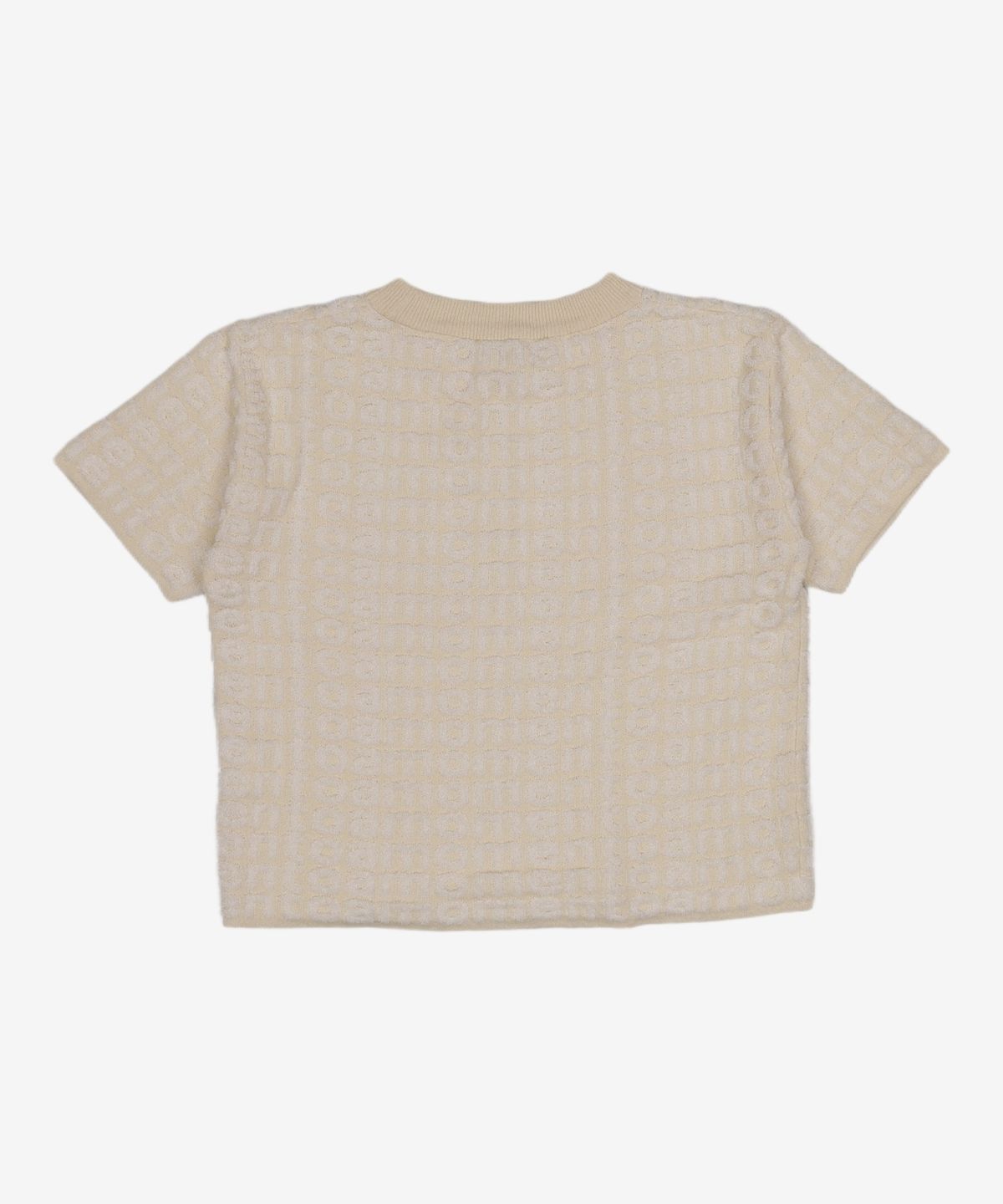 아모멘토(AMOMENTO) BOUCLE LOGO TOP_CREAM 0