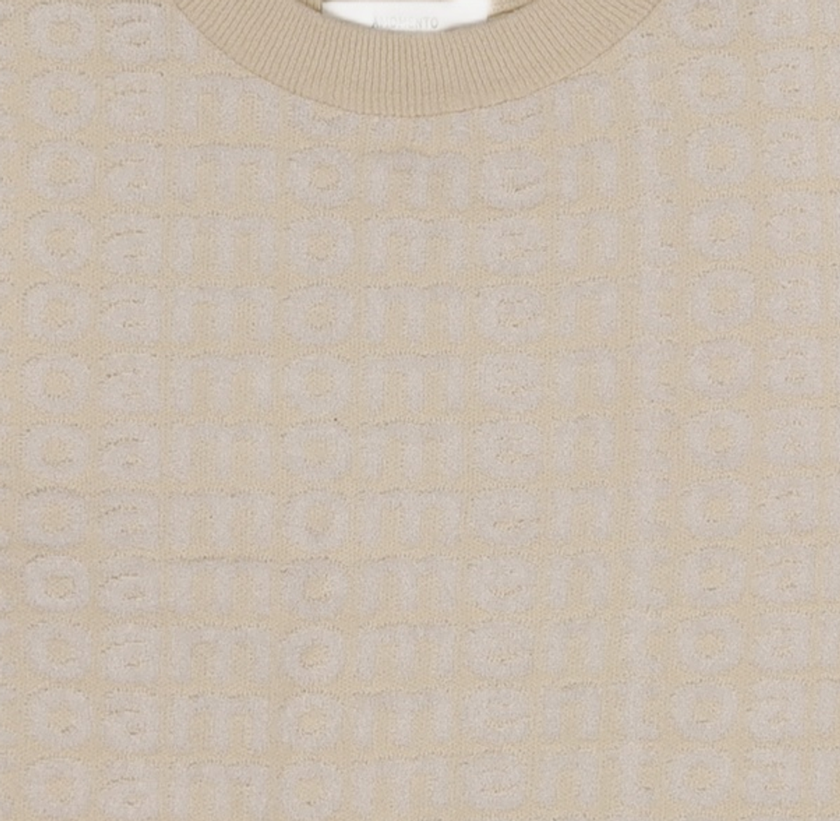 아모멘토(AMOMENTO) BOUCLE LOGO TOP_CREAM 0