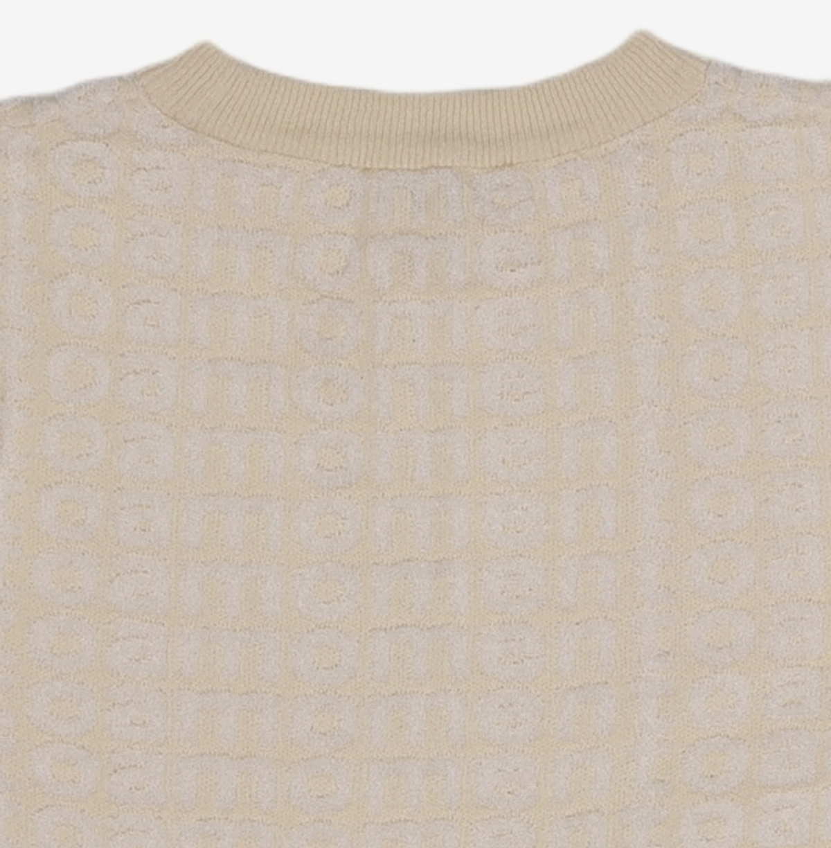 아모멘토(AMOMENTO) BOUCLE LOGO TOP_CREAM 0