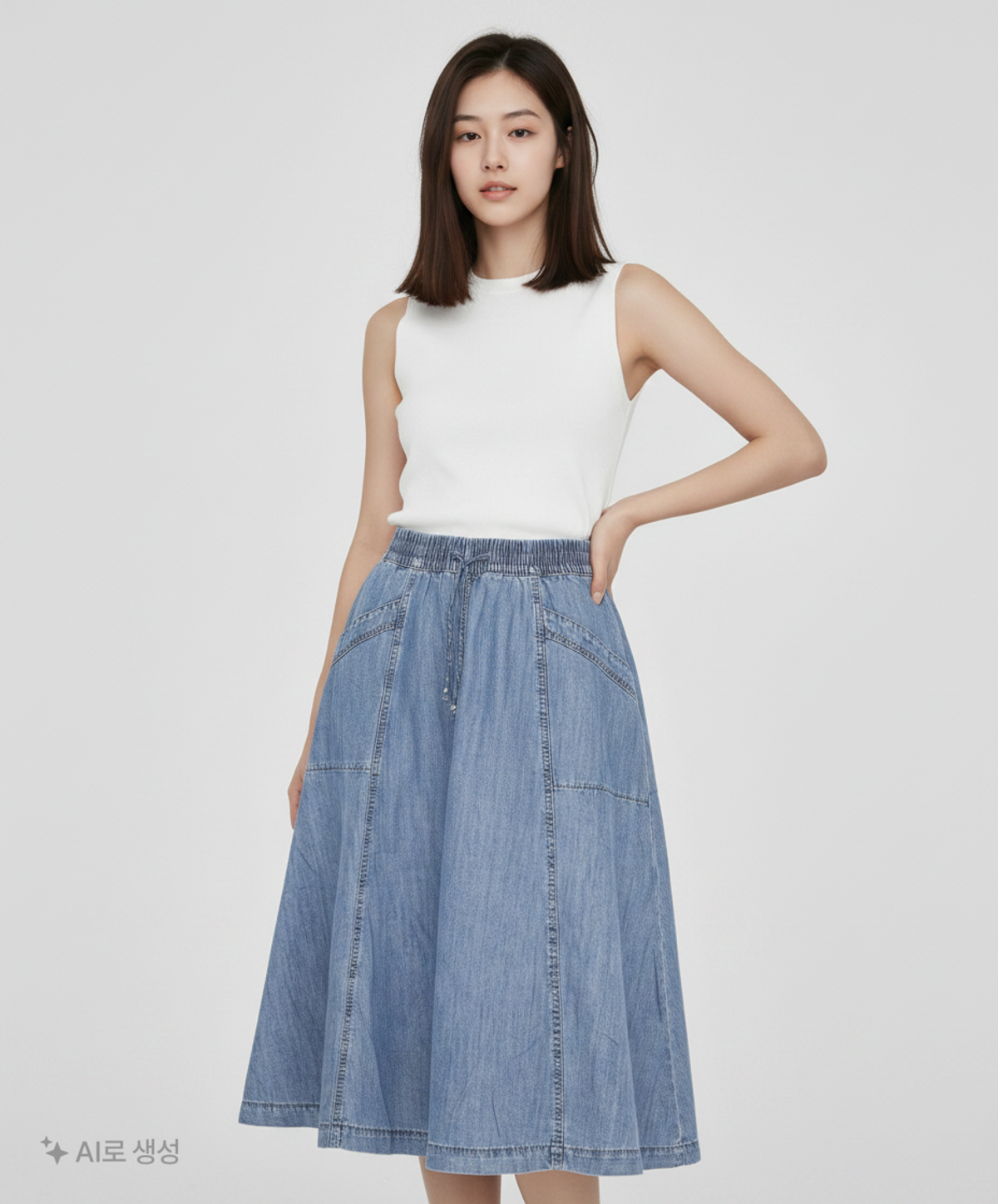 베러데님(BETTER DENIM) 롱스커트 S(26)