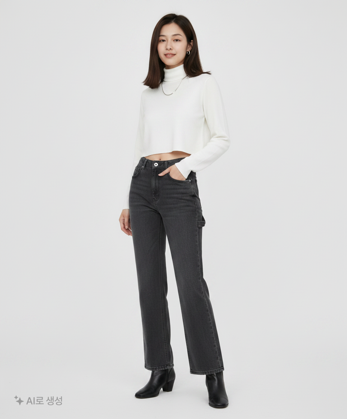 데케트(DECET) Dawn Semi Flared Jeans DCPT044BlackA 30