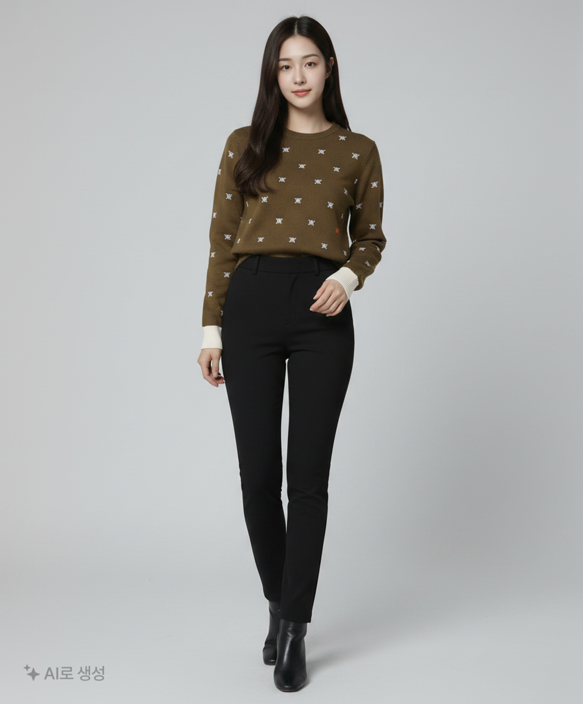 어뉴골프(ANEW GOLF) 여성 EMBROIDERY PULLOVER 스웨터 AGCWWKN01_KH 85