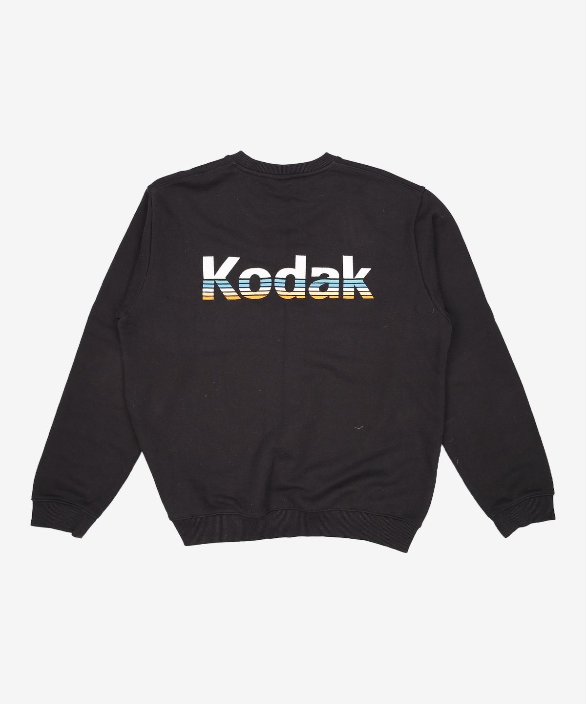 코닥(KODAK) 레인보우 빅로고 맨투맨 우먼 BLACK XL