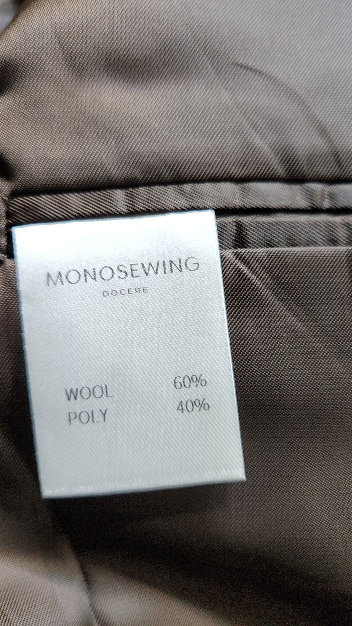 모노소잉(MONOSEWING) 슈트/블레이저 재킷 105