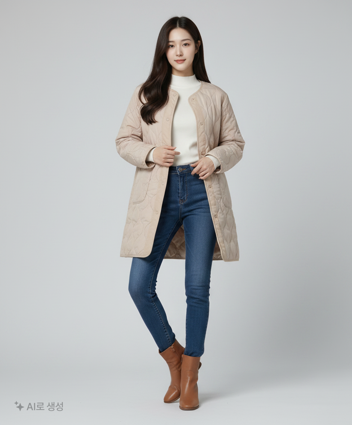 탑텐(TOPTEN) 롱 패딩/롱 헤비 아우터 90